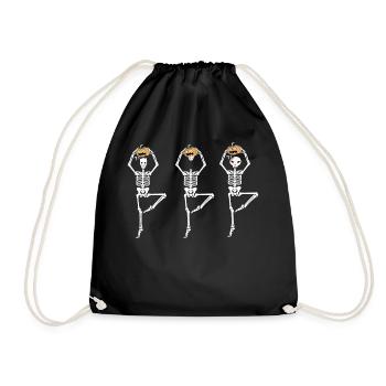 Drôle de squelettes dansants Ballerine d’Halloween - Sac de sport léger - noir - Devant
