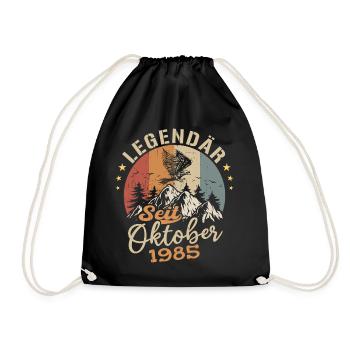 Legendär seit Oktober 1985 - 1985 - Turnbeutel - Schwarz - Vorne