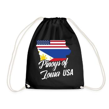 Filipinos of Iowa Design für stolze Fil-Ams - Turnbeutel - Schwarz - Vorne