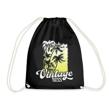 This legend was born in 1955 Birthday Retro - Drawstring Bag - black - Front