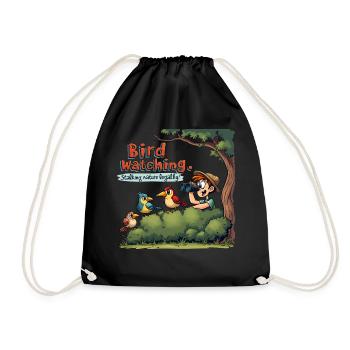 Bird Watching - Legally Stalking Nature - Drawstring Bag - black - Front