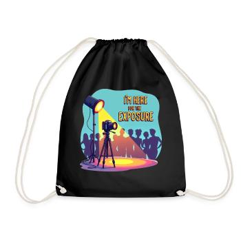 Je suis là pour l’exposition Fotograph Videograph - Sac de sport léger - noir - Devant