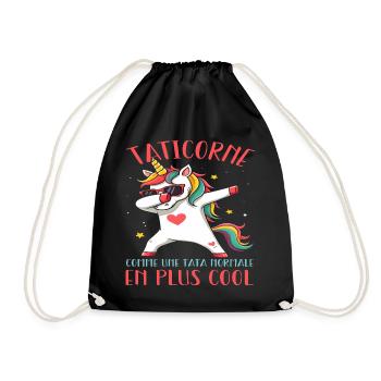 Taticorne Humour Tata Tante Licorne Dab Cadeau - Sac de sport léger - noir - Devant