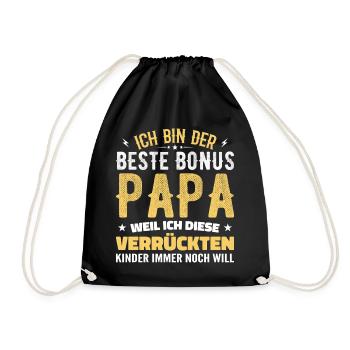 Bonus papa Beau-père Cadeau papa bonus papa - Sac de sport léger - noir - Devant