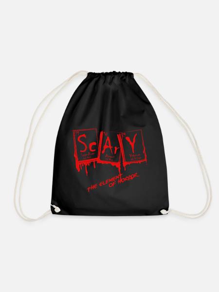 Scary Chemische Elemente Horror - Turnbeutel - Schwarz