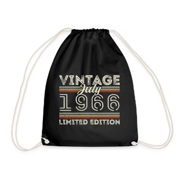 Juillet 1966 Juillet Cadeau d’anniversaire Juillet 1966 - Sac de sport léger - noir - Devant