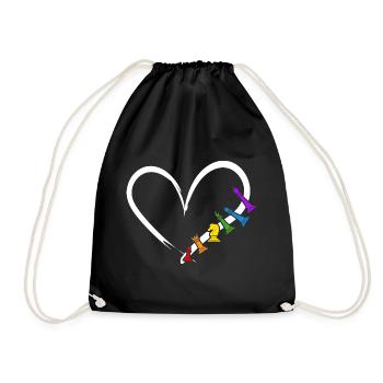 Chess Checkmate Chess player - Drawstring Bag - black - Front