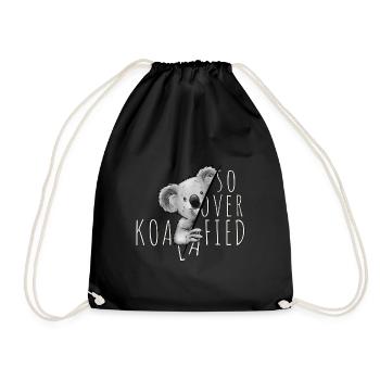 So Over-Koalafied Confident Marsupial Koala - Drawstring Bag - black - Front