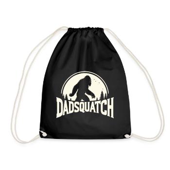 Dadsquatch Bigfoot Papa Vater Geschenk - Turnbeutel - Schwarz - Vorne