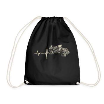 Shirt Cadeau Heartbeat Jeep - Sac de sport léger - noir - Devant