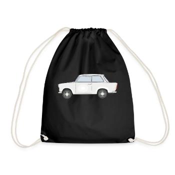 Trabi, Transnt aus der DDR - Turnbeutel - Schwarz - Vorne