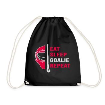 Hockey Feldhockey-Torwart HockeyGoalie Hockeysport - Turnbeutel - Schwarz - Vorne
