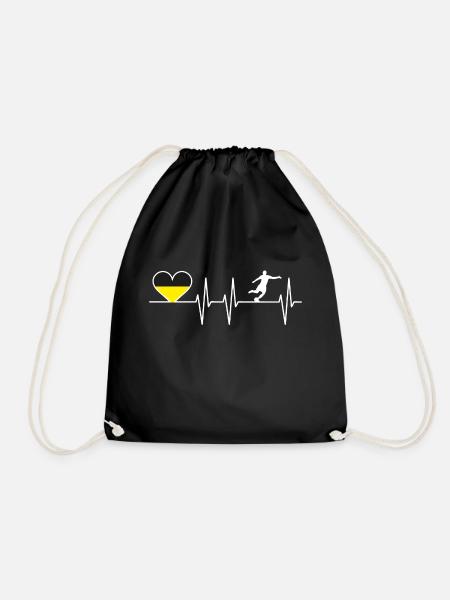 Dortmund Fußball Herzschlag | Herz | Fans Geschenk - Turnbeutel - Schwarz
