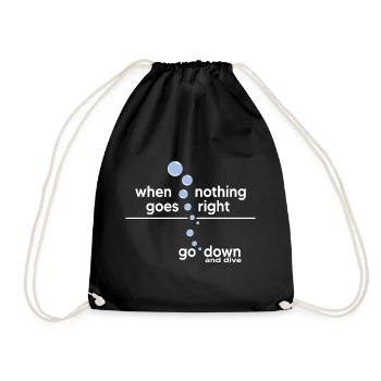 apneadiving oxygen apnea divers snorkeling - Drawstring Bag - black - Front