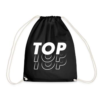 Top! Design for the best at the top! - Drawstring Bag - black - Front
