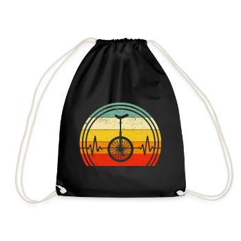 monocycle sport monocycle rétro monocycliste - Sac de sport léger - noir - Devant