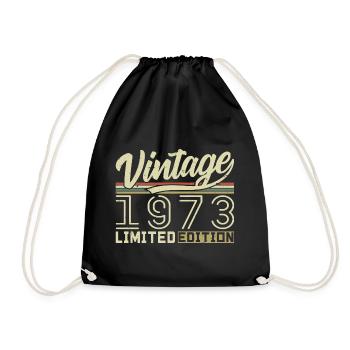 Legend since 1973 Born 1973 Birthday 51 years old - Drawstring Bag - black - Front