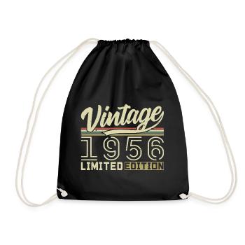 Legend since 1956 Born 1956 Birthday 68 years - Drawstring Bag - black - Front