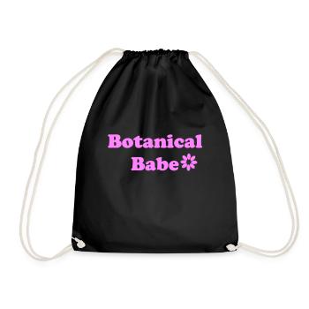 Botanical Babe - Drawstring Bag - black - Front