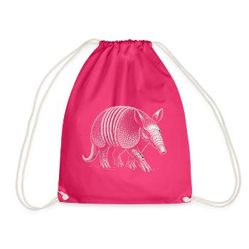 Armadillo Gürteltier - Drawstring Bag - fuchsia - Front