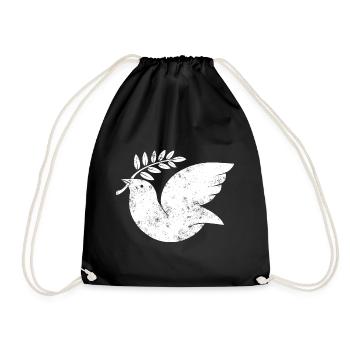 Dove of Peace - Drawstring Bag - black - Front