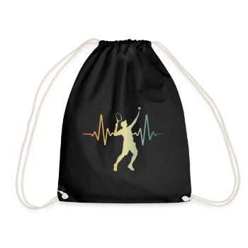 Heartbeat Joueur de tennis Tennis ECG Pulse - Sac de sport léger - noir - Devant
