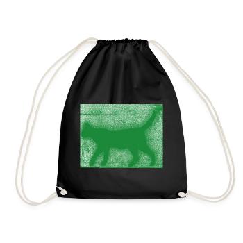 Green Kate Green Spray - Drawstring Bag - black - Front