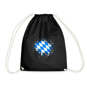 Bavière drapeau Klecks Bayerische Flagge - Sac de sport léger - noir - Devant