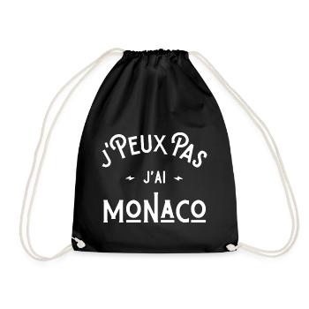 je peux pas j'ai Monaco cadeau humour vacances - Sac de sport léger - noir - Devant