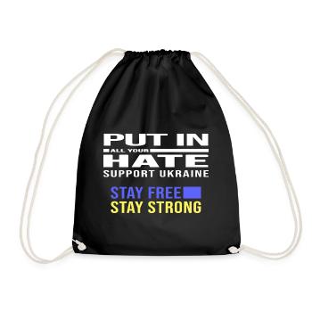 liberté ukraine paix pas poutine puck futin - Sac de sport léger - noir - Devant