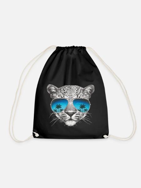 Animal Planet Leopard "Cool" - Drawstring Bag - black