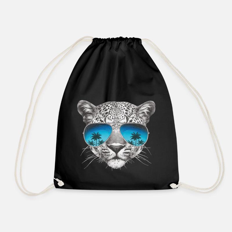 Animal Planet Leopard "Cool" - Drawstring Bag - black