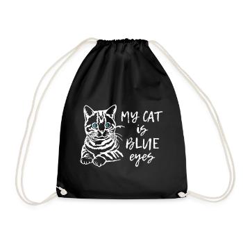 Mon chat a les yeux bleus - Sac de sport léger - noir - Devant