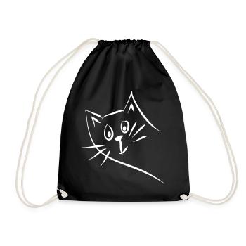 chat - Sac de sport léger - noir - Devant