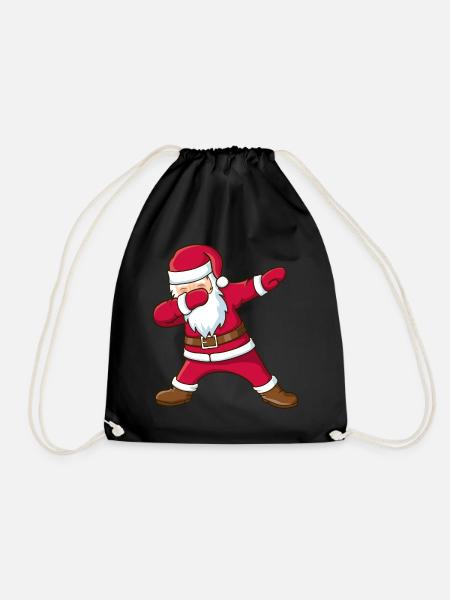 dabbing nikolaus - Turnbeutel - Schwarz