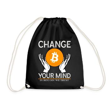 Bitcoin Great Design IN BITCOIN WE TRUST - Drawstring Bag - black - Front