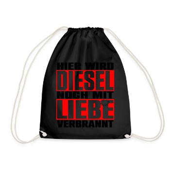 Diesel - Turnbeutel - Schwarz - Vorne