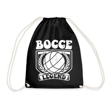 La légende de la pétanque dit la balle de pétanque avec Jack Bocci - Sac de sport léger - noir - Devant