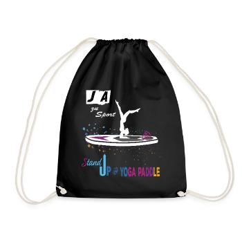 Yoga auf dem Paddle 🧘‍♀️ JA zu Sport Bunt & Stil - Turnbeutel - Schwarz - Vorne