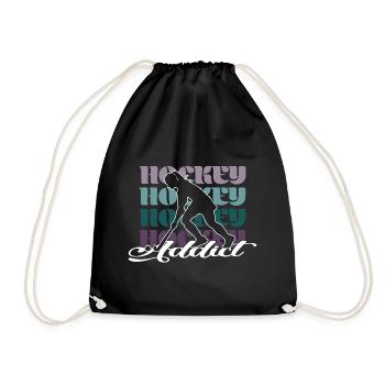 hockey field hockey hockey players girls' hockey - Drawstring Bag - black - Front