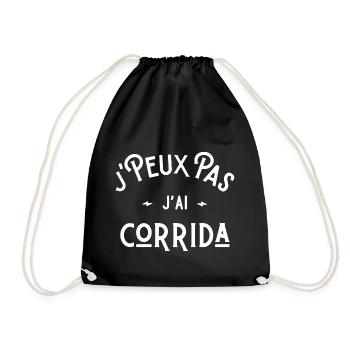 je peux pas j'ai corrida idée cadeau humour - Sac de sport léger - noir - Devant