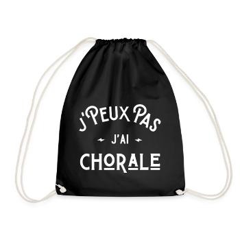 je peux pas j'ai chorale idée cadeau humour - Sac de sport léger - noir - Devant