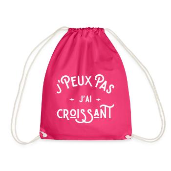 je peux pas j’ai croissant idée cadeau humour - Sac de sport léger - fuchsia - Devant
