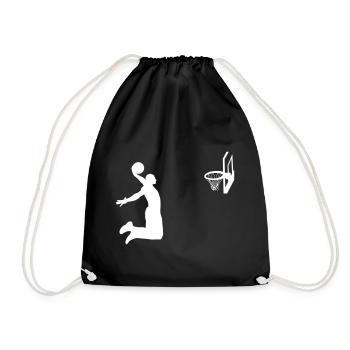 Basketteur au basket - Sac de sport léger - noir - Devant