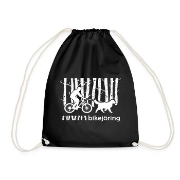 bikejöring zughundesport cycling with dog - Drawstring Bag - black - Front