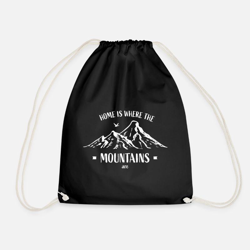 La maison est là où se trouvent les montagnes - Sac de sport léger - noir