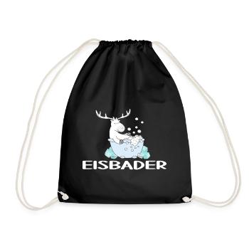 eisbader cool arktis winterbad eischwimmen arktis - Turnbeutel - Schwarz - Vorne