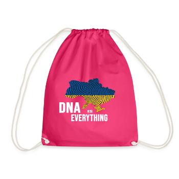 UKRAINE slava ukraini zelenskyi ukrainian DNA - Drawstring Bag - fuchsia - Front