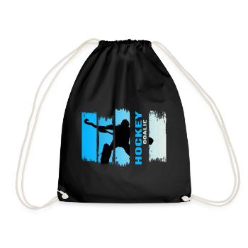 hockey I goalie blue grunge feldhockey - Turnbeutel - Schwarz - Vorne
