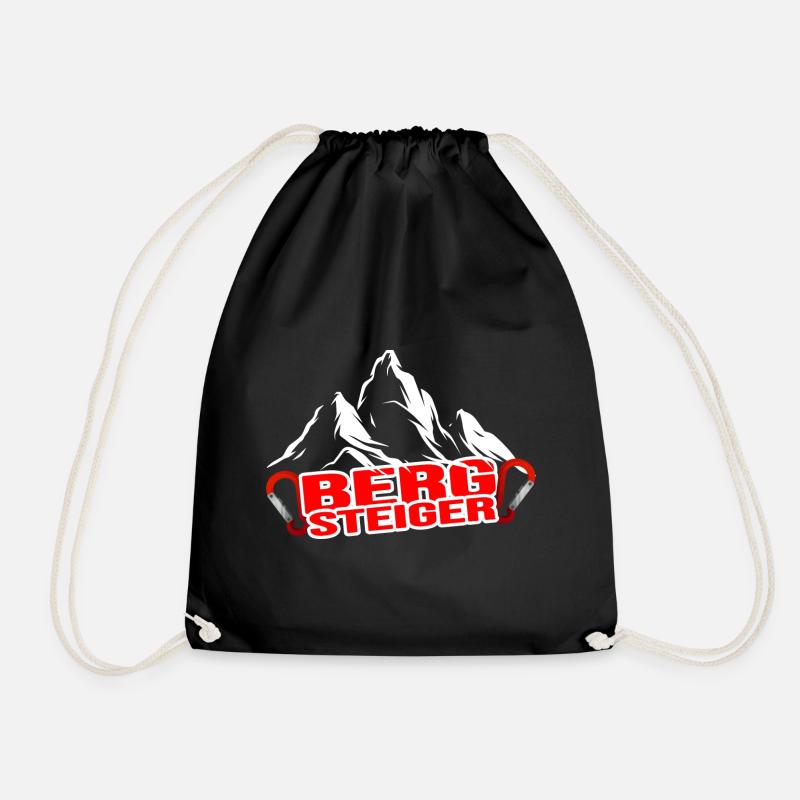 bergsteiger alpin trade-climbing klettern bergfex - Turnbeutel - Schwarz